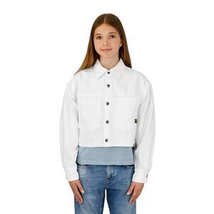 G-Star Girls Denim Cropped Jacket / White